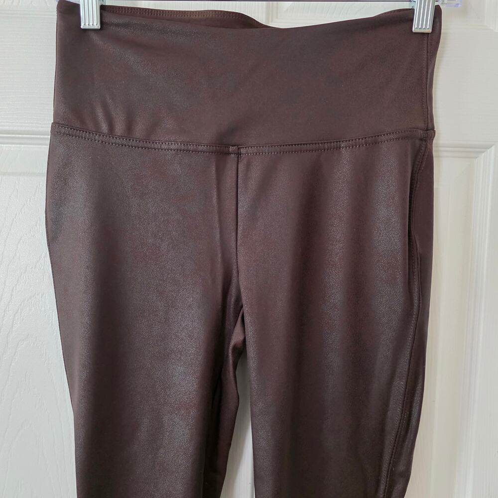Seven7 Brown Faux Leather Leggings Women's Size Small - Picture 3 of 9